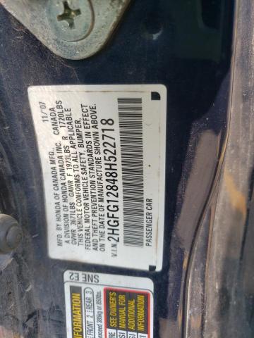 Photo 11 VIN: 2HGFG12848H522718 - HONDA CIVIC EX 