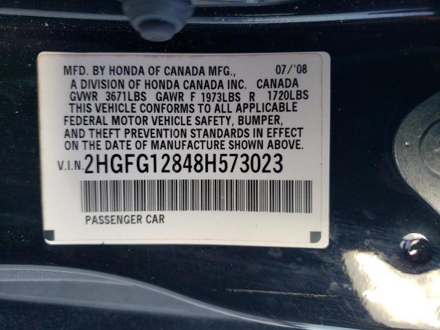 Photo 12 VIN: 2HGFG12848H573023 - HONDA CIVIC EX 