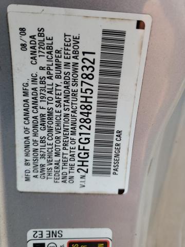 Photo 11 VIN: 2HGFG12848H578321 - HONDA CIVIC EX 