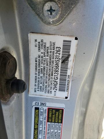 Photo 12 VIN: 2HGFG12856H531263 - HONDA CIVIC 