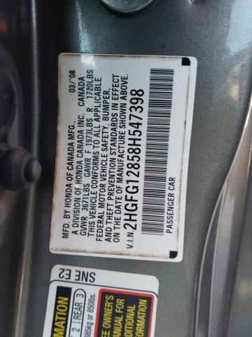 Photo 11 VIN: 2HGFG12858H547398 - HONDA CIVIC 