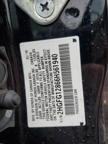 Photo 11 VIN: 2HGFG12866H561940 - HONDA CIVIC 