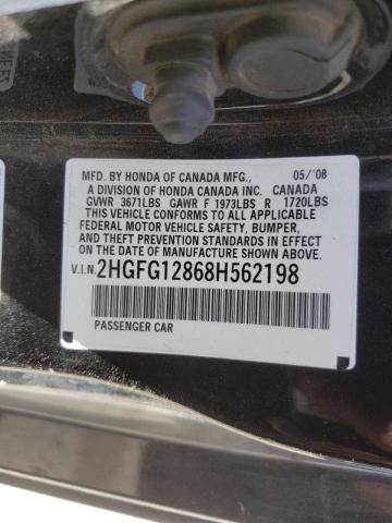 Photo 9 VIN: 2HGFG12868H562198 - HONDA CIVIC EX 