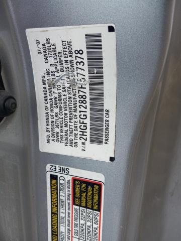 Photo 11 VIN: 2HGFG12887H577378 - HONDA CIVIC 