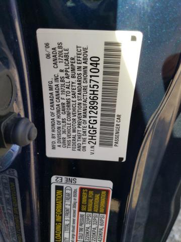 Photo 11 VIN: 2HGFG12896H571040 - HONDA CIVIC 