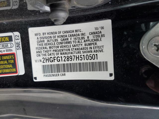 Photo 11 VIN: 2HGFG12897H510501 - HONDA CIVIC 