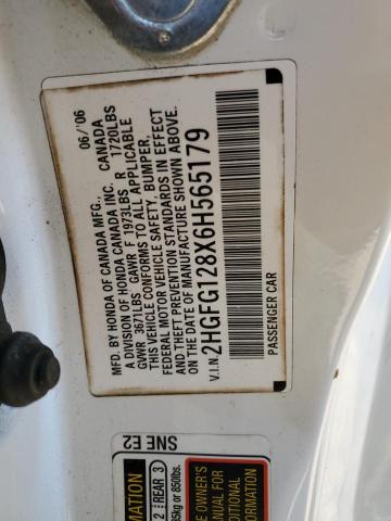 Photo 11 VIN: 2HGFG128X6H565179 - HONDA CIVIC 