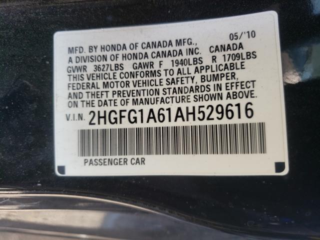 Photo 9 VIN: 2HGFG1A61AH529616 - HONDA CIVIC LX 