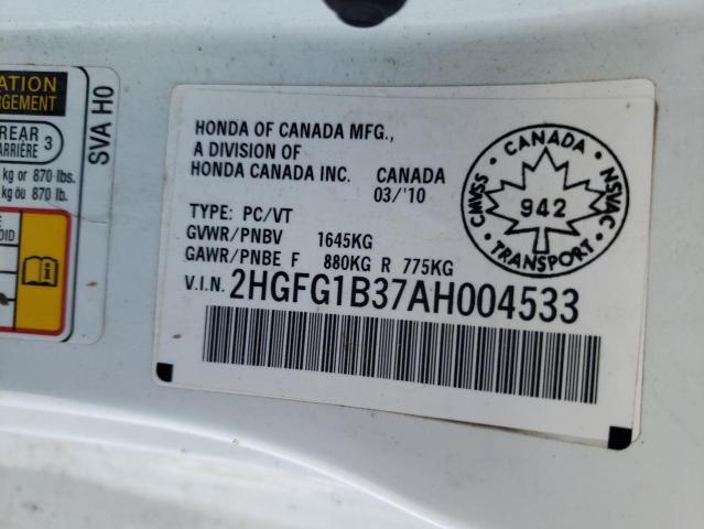 Photo 11 VIN: 2HGFG1B37AH004533 - HONDA CIVIC 