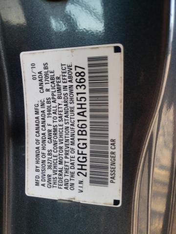 Photo 11 VIN: 2HGFG1B61AH513687 - HONDA CIVIC LX 