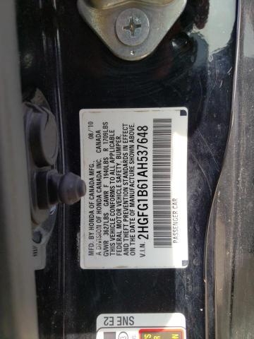 Photo 11 VIN: 2HGFG1B61AH537648 - HONDA CIVIC LX 