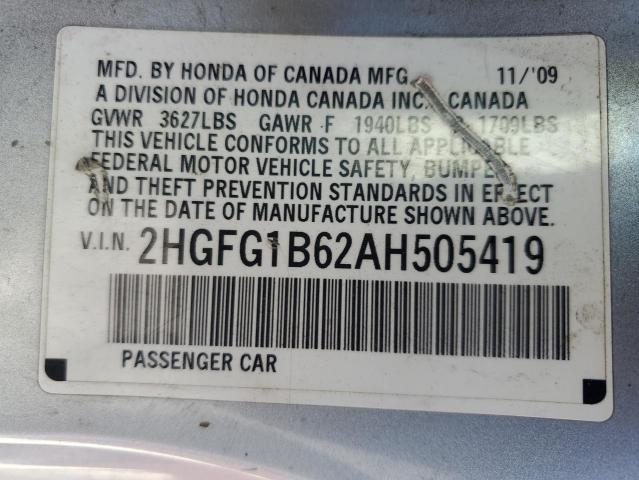 Photo 12 VIN: 2HGFG1B62AH505419 - HONDA CIVIC 