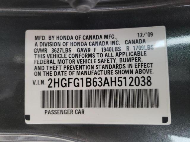 Photo 9 VIN: 2HGFG1B63AH512038 - HONDA CIVIC LX 