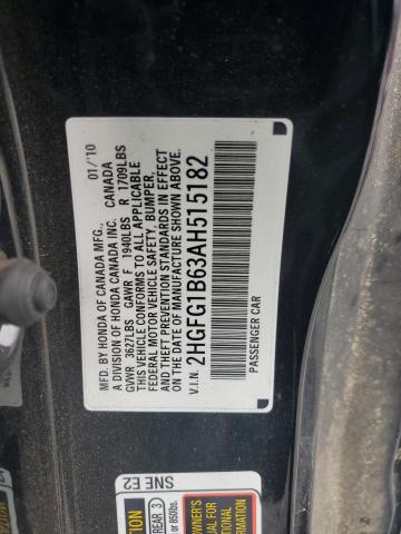 Photo 12 VIN: 2HGFG1B63AH515182 - HONDA CIVIC LX 