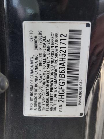 Photo 12 VIN: 2HGFG1B63AH521712 - HONDA CIVIC LX 