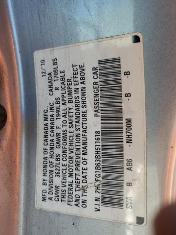 Photo 11 VIN: 2HGFG1B63BH511618 - HONDA CIVIC LX 