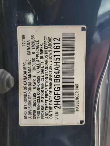 Photo 11 VIN: 2HGFG1B64AH511612 - HONDA CIVIC LX 