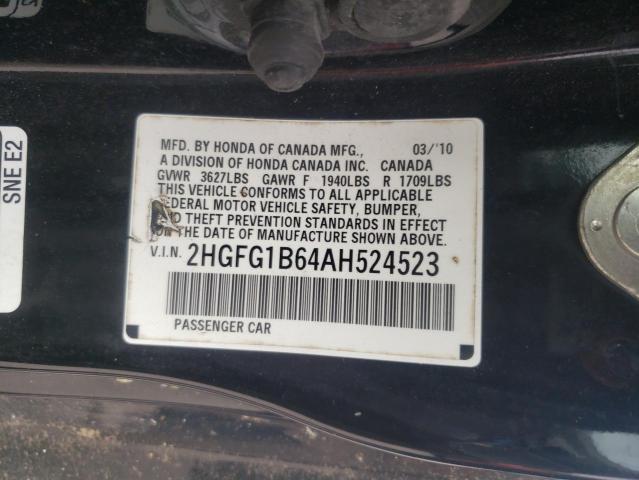 Photo 9 VIN: 2HGFG1B64AH524523 - HONDA CIVIC LX 