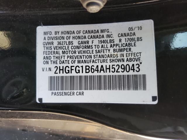 Photo 9 VIN: 2HGFG1B64AH529043 - HONDA CIVIC LX 