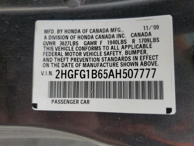 Photo 11 VIN: 2HGFG1B65AH507777 - HONDA CIVIC 