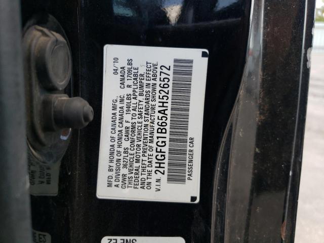 Photo 9 VIN: 2HGFG1B65AH526572 - HONDA CIVIC LX 