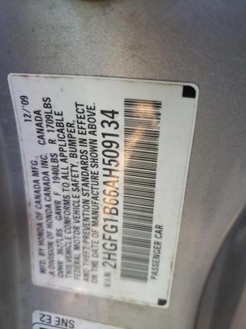 Photo 9 VIN: 2HGFG1B66AH509134 - HONDA CIVIC LX 