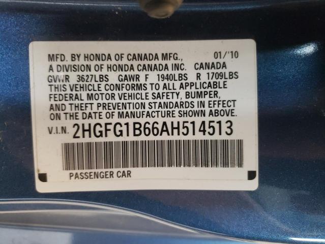 Photo 9 VIN: 2HGFG1B66AH514513 - HONDA CIVIC LX 