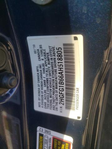 Photo 11 VIN: 2HGFG1B66AH518805 - HONDA CIVIC 