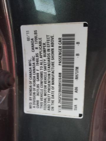 Photo 9 VIN: 2HGFG1B66BH516408 - HONDA CIVIC LX 