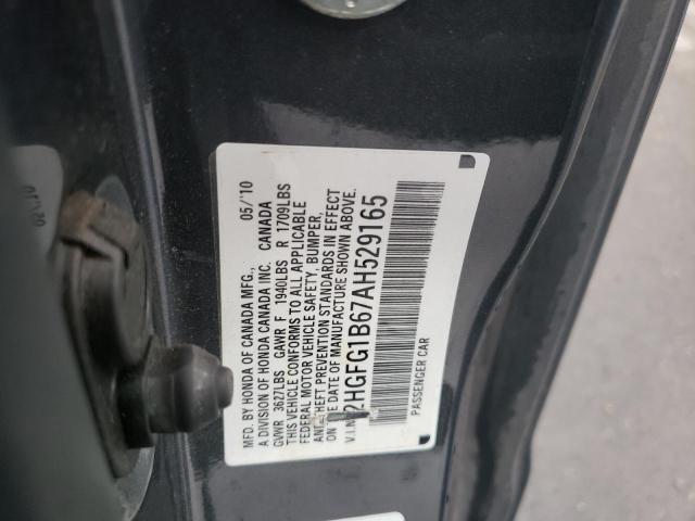 Photo 9 VIN: 2HGFG1B67AH529165 - HONDA CIVIC LX 