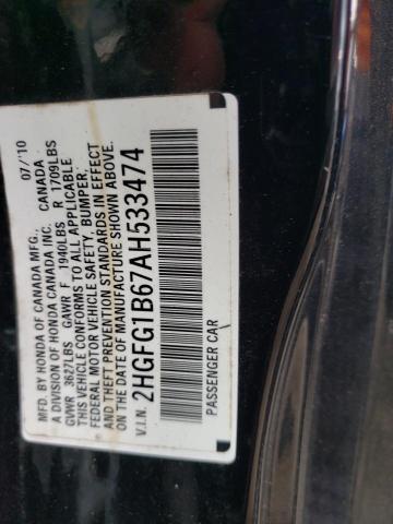 Photo 9 VIN: 2HGFG1B67AH533474 - HONDA CIVIC LX 