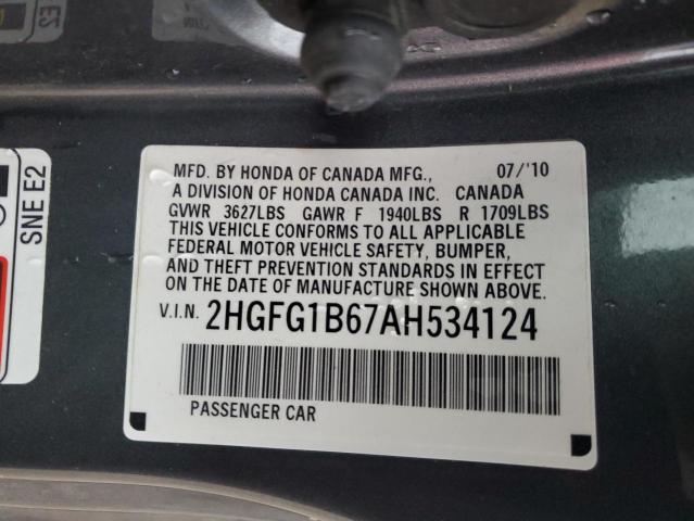 Photo 11 VIN: 2HGFG1B67AH534124 - HONDA CIVIC LX 