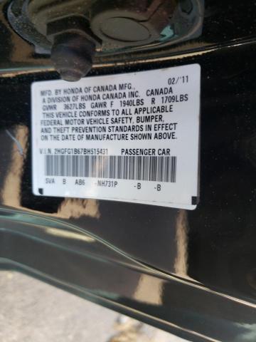 Photo 9 VIN: 2HGFG1B67BH515431 - HONDA CIVIC LX 