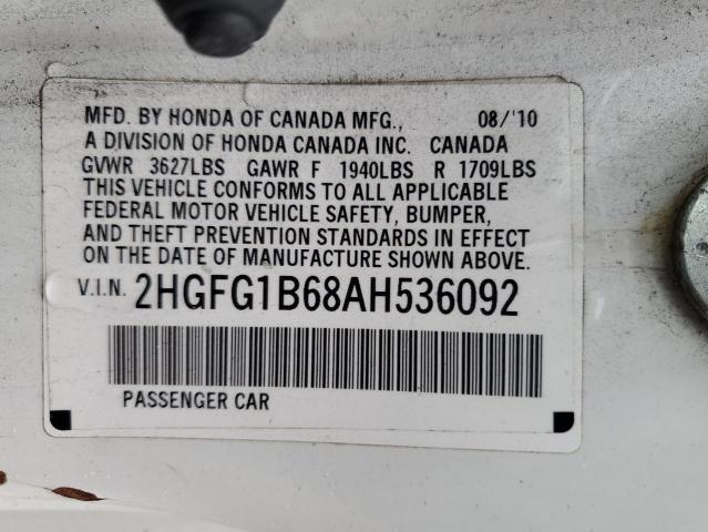 Photo 11 VIN: 2HGFG1B68AH536092 - HONDA CIVIC LX 