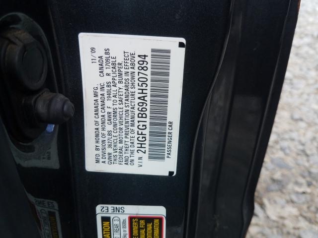 Photo 9 VIN: 2HGFG1B69AH507894 - HONDA CIVIC LX 