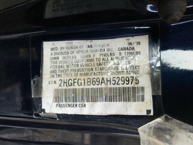 Photo 9 VIN: 2HGFG1B69AH529975 - HONDA CIVIC LX 