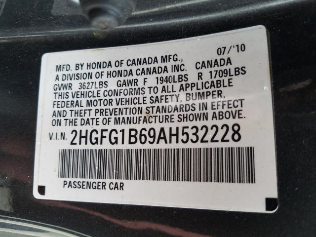 Photo 9 VIN: 2HGFG1B69AH532228 - HONDA CIVIC LX 