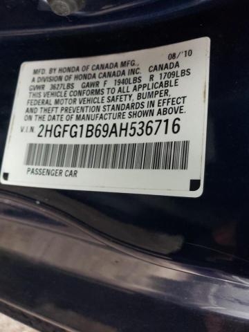 Photo 9 VIN: 2HGFG1B69AH536716 - HONDA CIVIC LX 