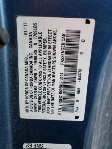 Photo 11 VIN: 2HGFG1B69BH513244 - HONDA CIVIC LX 