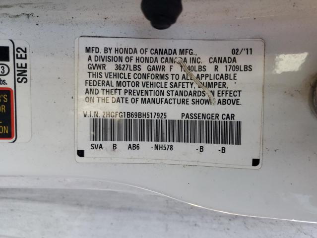 Photo 11 VIN: 2HGFG1B69BH517925 - HONDA CIVIC LX 