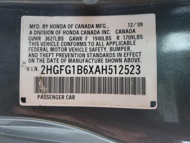 Photo 11 VIN: 2HGFG1B6XAH512523 - HONDA CIVIC 