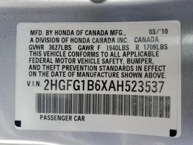 Photo 11 VIN: 2HGFG1B6XAH523537 - HONDA CIVIC 