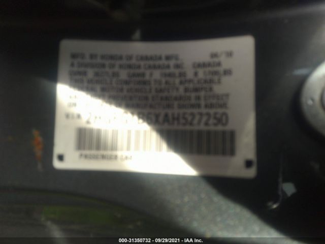 Photo 8 VIN: 2HGFG1B6XAH527250 - HONDA CIVIC CPE 