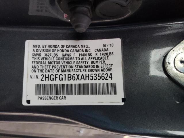 Photo 11 VIN: 2HGFG1B6XAH535624 - HONDA CIVIC LX 