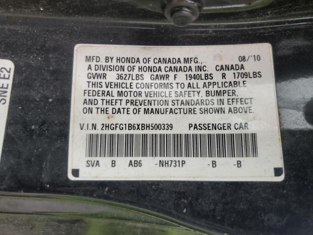 Photo 11 VIN: 2HGFG1B6XBH500339 - HONDA CIVIC LX 