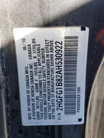 Photo 12 VIN: 2HGFG1B82AH530922 - HONDA CIVIC EX 