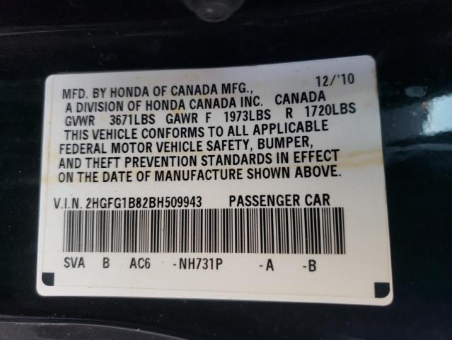 Photo 11 VIN: 2HGFG1B82BH509943 - HONDA CIVIC EX 