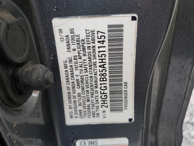 Photo 11 VIN: 2HGFG1B85AH511457 - HONDA CIVIC 