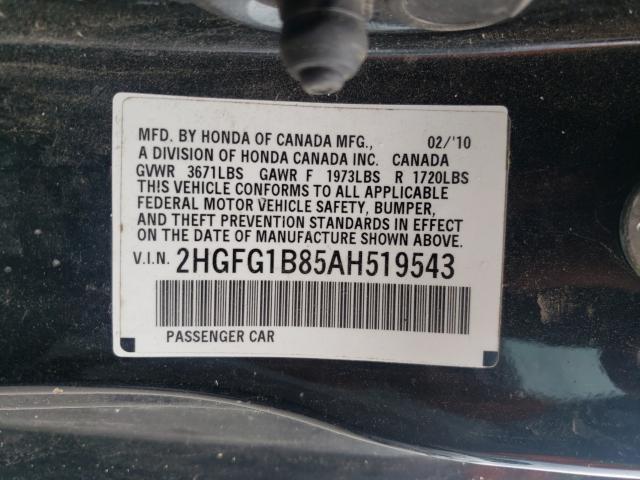 Photo 9 VIN: 2HGFG1B85AH519543 - HONDA CIVIC EX 