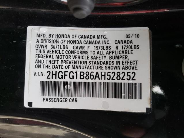 Photo 9 VIN: 2HGFG1B86AH528252 - HONDA CIVIC EX 